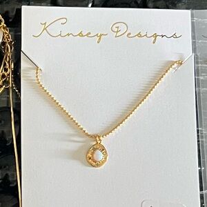 Opal teardrop necklace NWT